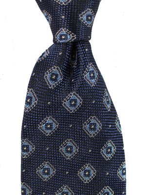 Canali Tie Dark Blue Geometric Design SALE