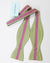 Gene Meyer Silk Bow Tie Chartreuse Pink Stripe Self Tie