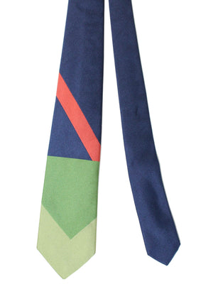 Gene Meyer Tie Green Design - Hand Made In Italy