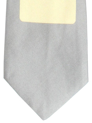 Gene Meyer Silk Tie Gray Pink Geometric