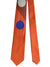 Gene Meyer Tie Orange Royal Blue Gray Dots