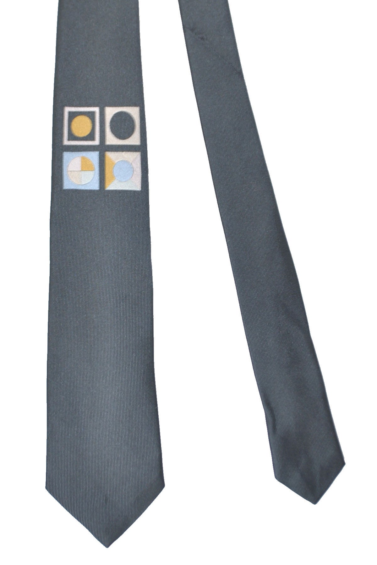 Gene Meyer Tie Gray Squares