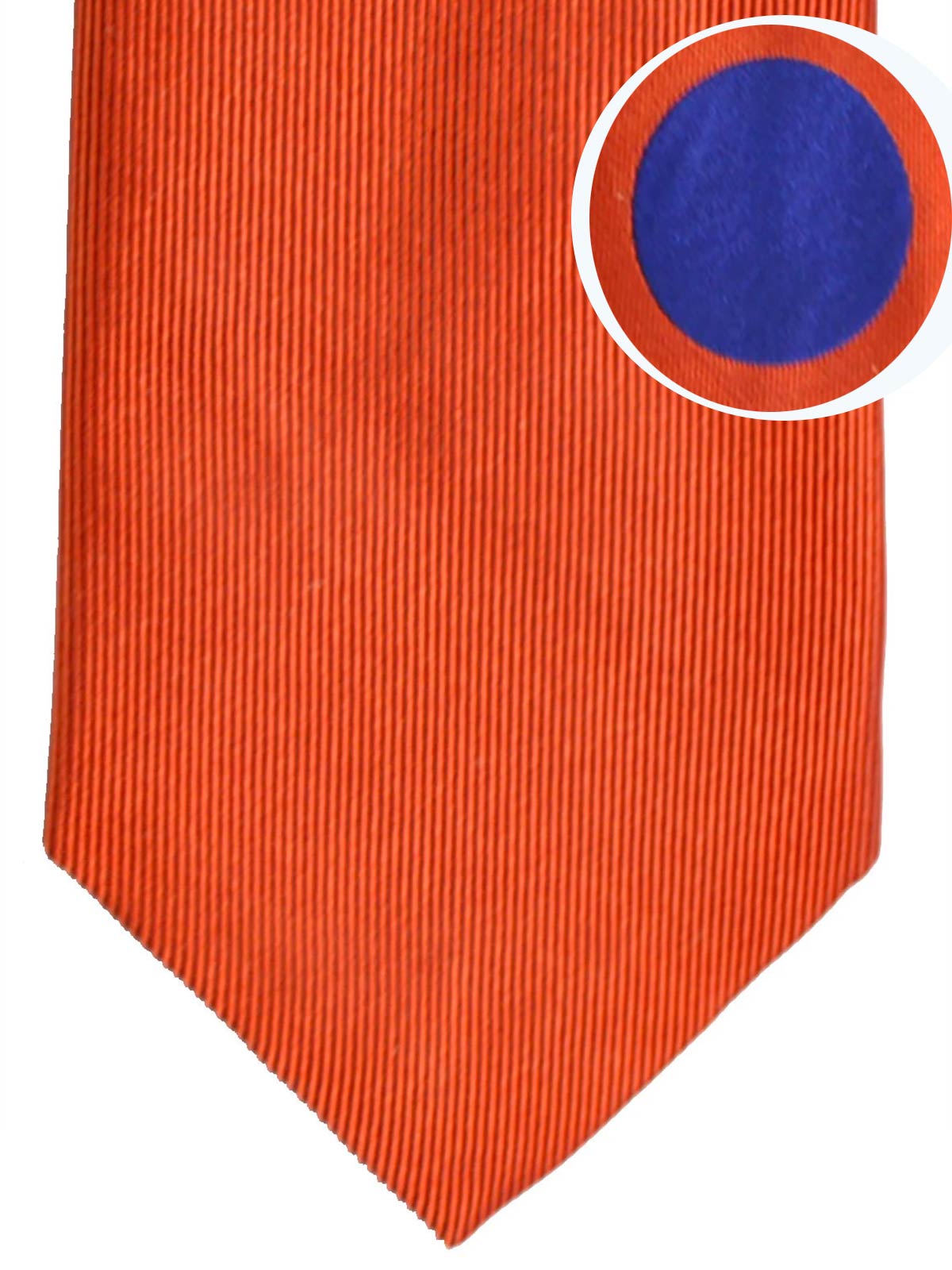 Gene Meyer Silk Tie Orange Maroon Navy Gray Dots SALE