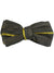 Gucci Bow Tie Olive Yellow Stripes Design - Self Tie Bow Tie