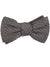 Gucci Bow Tie Taupe Navy Stripes Design - Self Tie Bow Tie