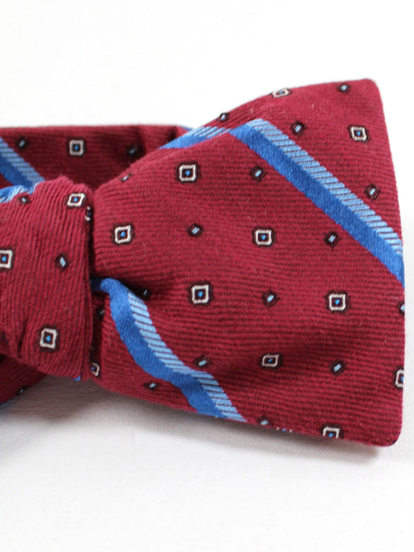 Gucci Bow Tie Gray Dark Blue Stripes Design - Self Tie Bow Tie Sale
