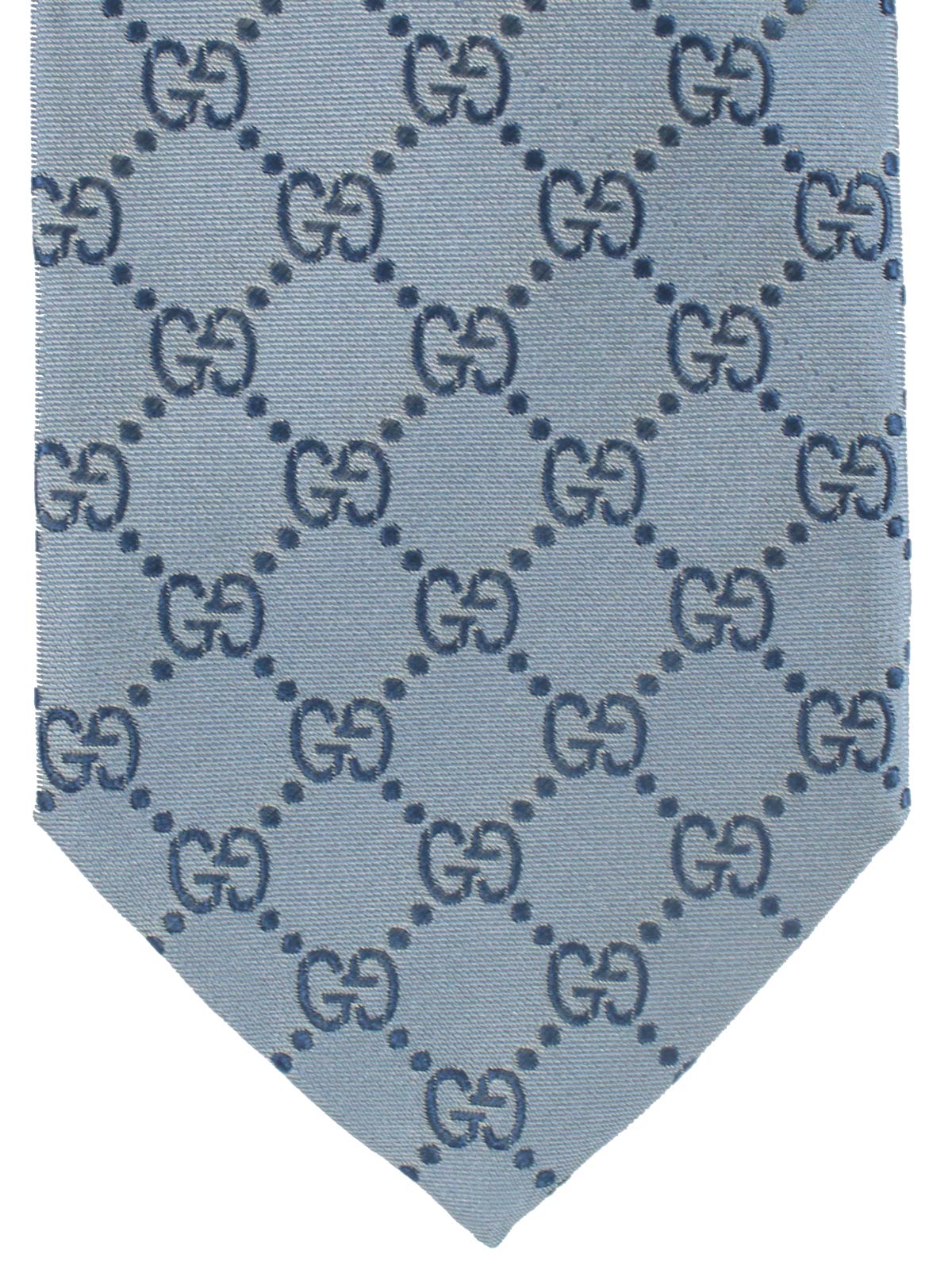 Gucci Tie GG Gray Blue - Hand Made In Italy