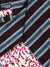 Kenzo Tie Maroon Teal Stripes - Narrow Necktie