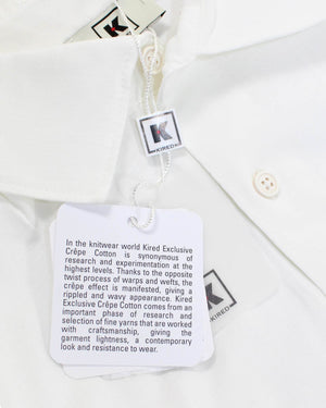 Polo Shirt White Crêpe Cotton