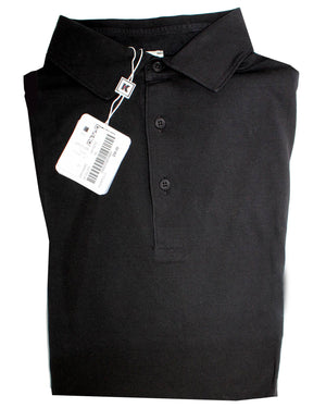 KIRED Polo Shirt Black Crêpe Cotton - Kiton