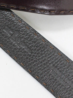 Kiton Leather Belt Dark Brown Men Belt 100 / 40
