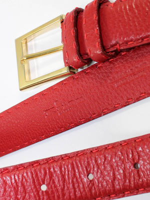 Kiton Leather Belt Cranberry Red Men Belt 85 / 34 SALE