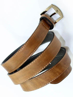 Kiton Belt Brown Grain Leather K Buckle Men Belt 90/ 36