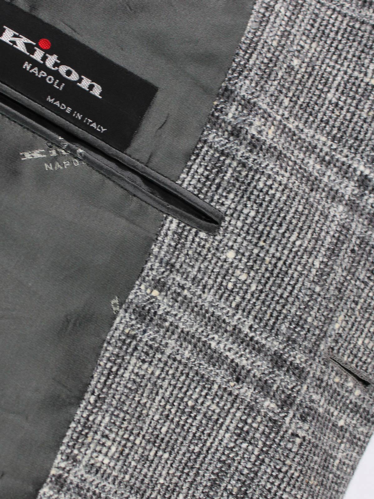 Kiton Sport Coat Gray Windowpane - Cashmere Unlined Men Blazer EUR 50 - US 40 R SALE