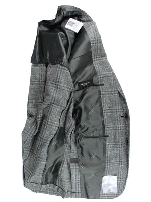 Kiton Sport Coat Gray Windowpane  Unlined Jacket