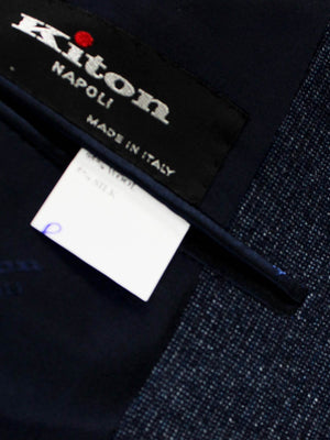 Kiton Sport Coat Dark Blue Gray - Wool Silk Lined Men Blazer EUR 50 - US 40 R