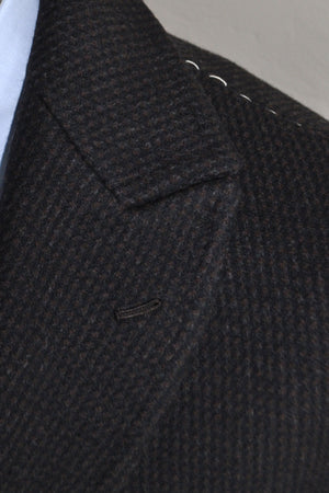Kiton Wool Coat Brown Black Cipa 1960