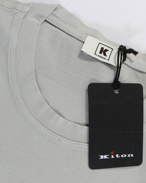 Kired T-Shirt Gray Crêpe Cotton - Kiton
