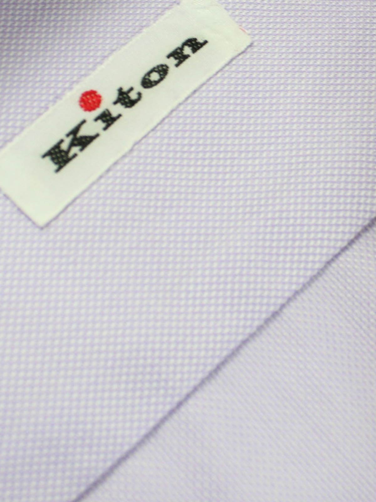 Kiton Short Sleeve Shirt Lilac 39 - 15 1/2 SALE