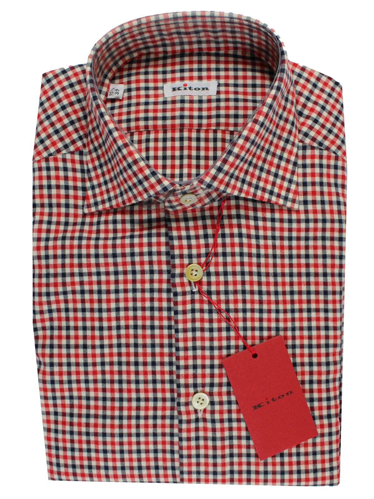 Kiton paisley poplin shirt - Red