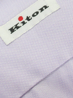 Kiton Dress Shirt Lilac Spread Collar Sartorial 