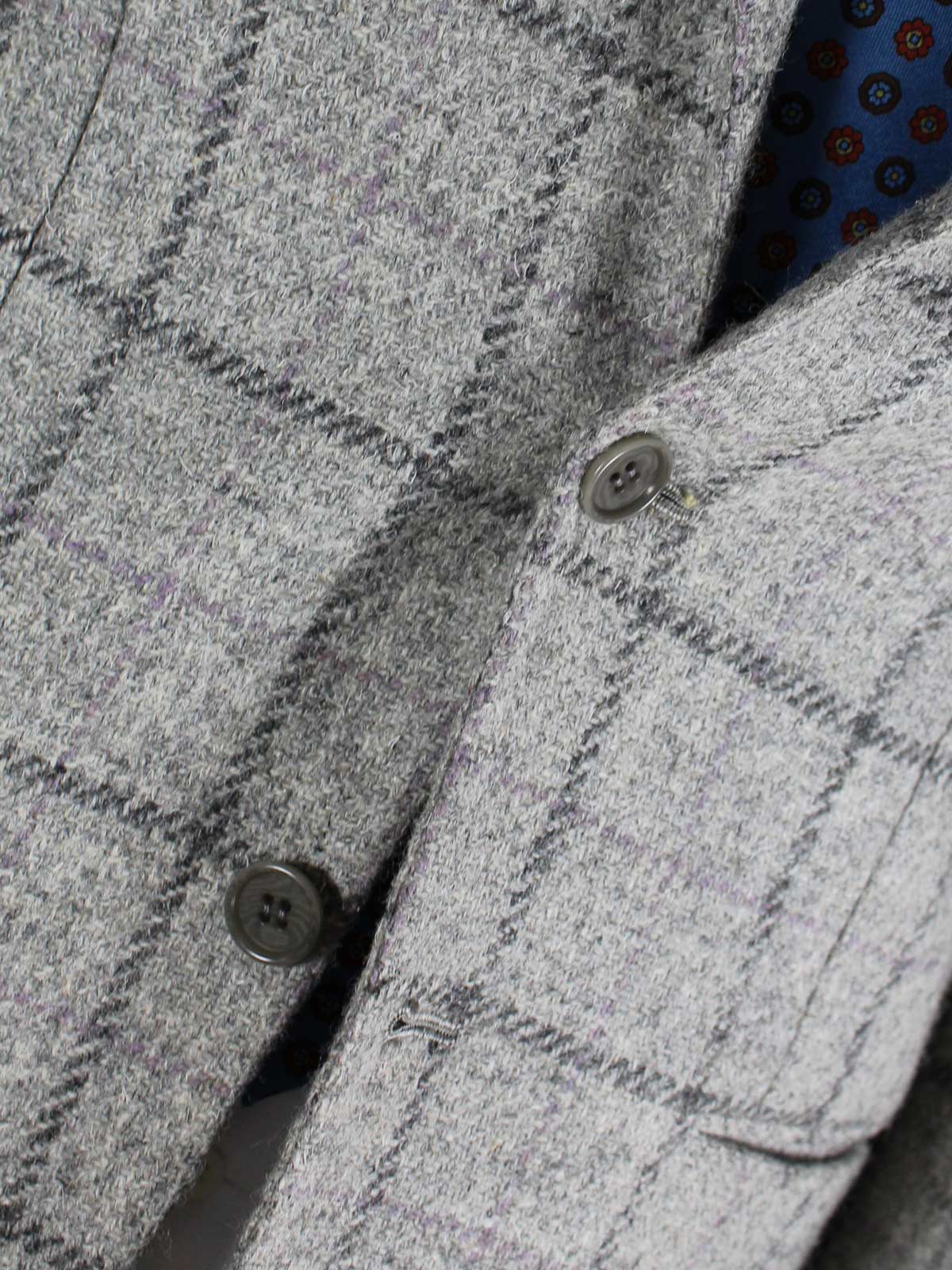 Kiton Sport Coat Gray Windowpane Wool Blazer Cipa 1960