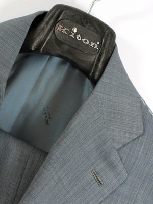 Kiton Suit Gray Blue Hanger