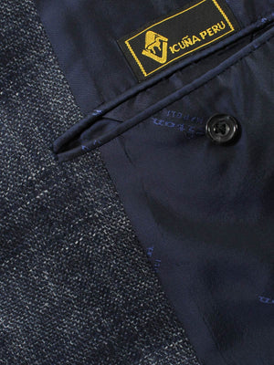 Kiton Vicuna Sport Coat Dark Blue Gray Men Blazer EUR 55 - US 43 L