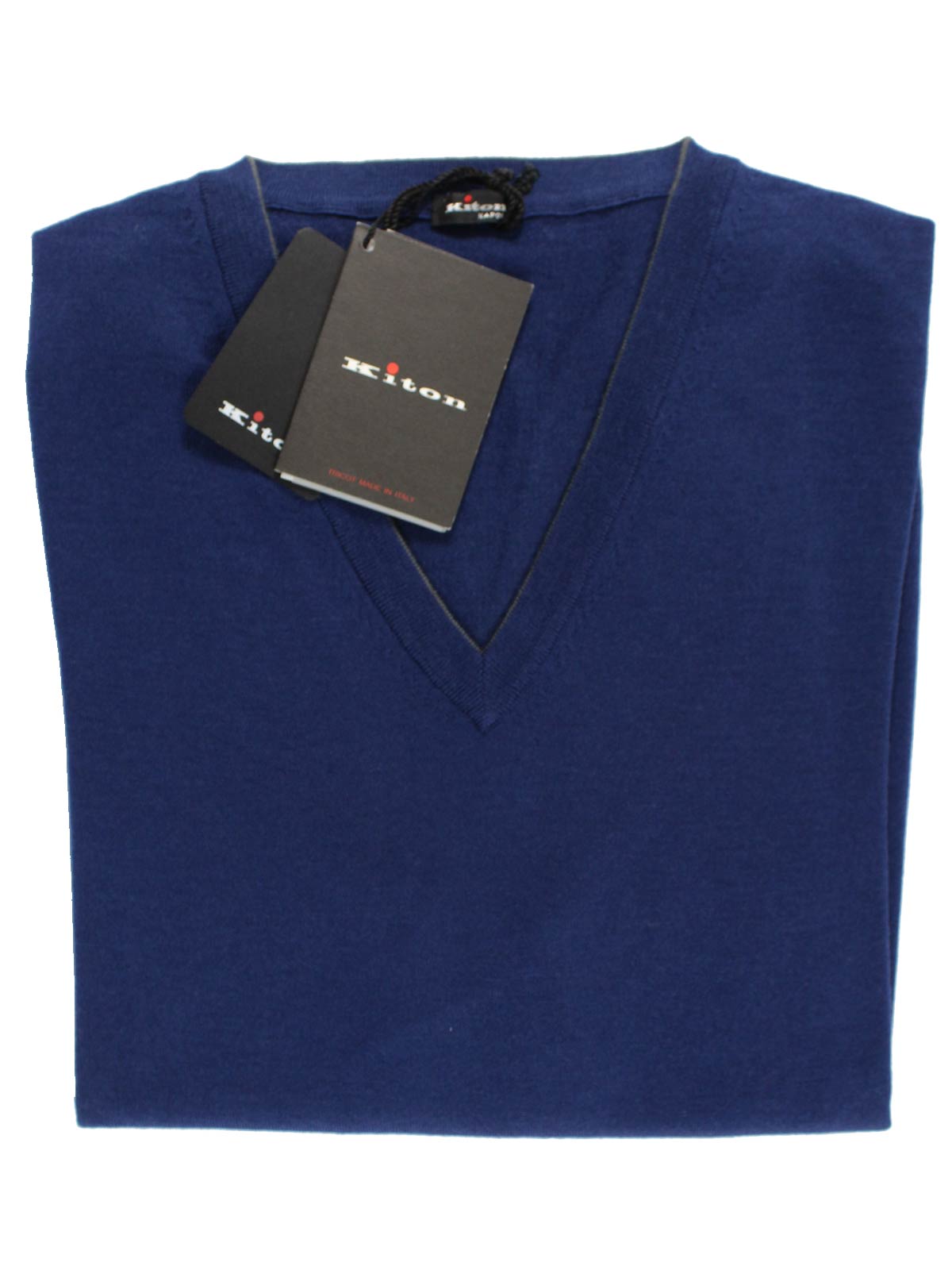 Kiton Wool Sweater Dark Blue