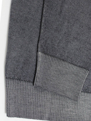 Kiton Cashmere Sweater Dark Gray V-Neck Hand Dyed 