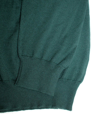 Kiton Sweater Dark Green Cashmere Silk Crewneck L - EUR 52