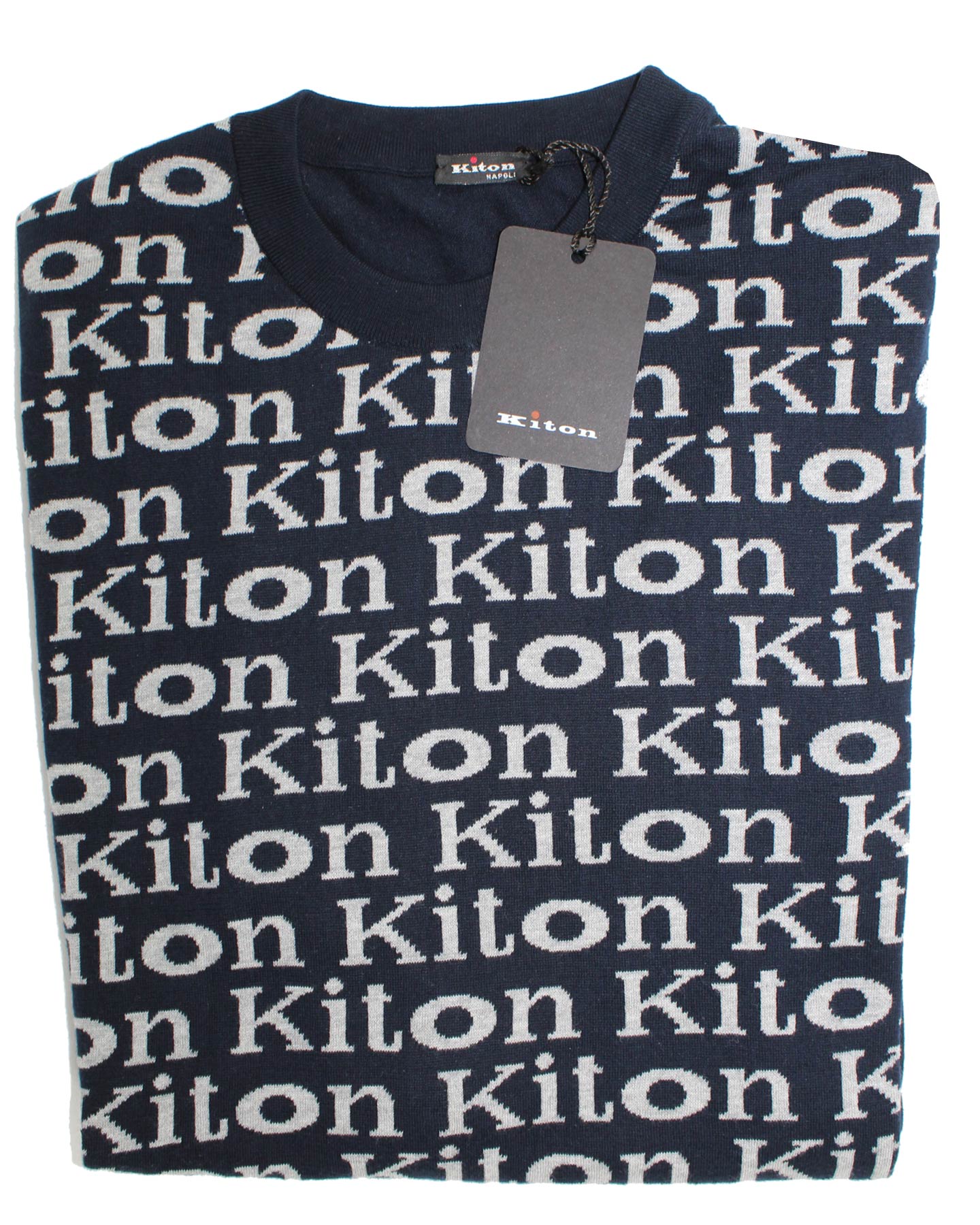 Kiton Sweater Black Logo New