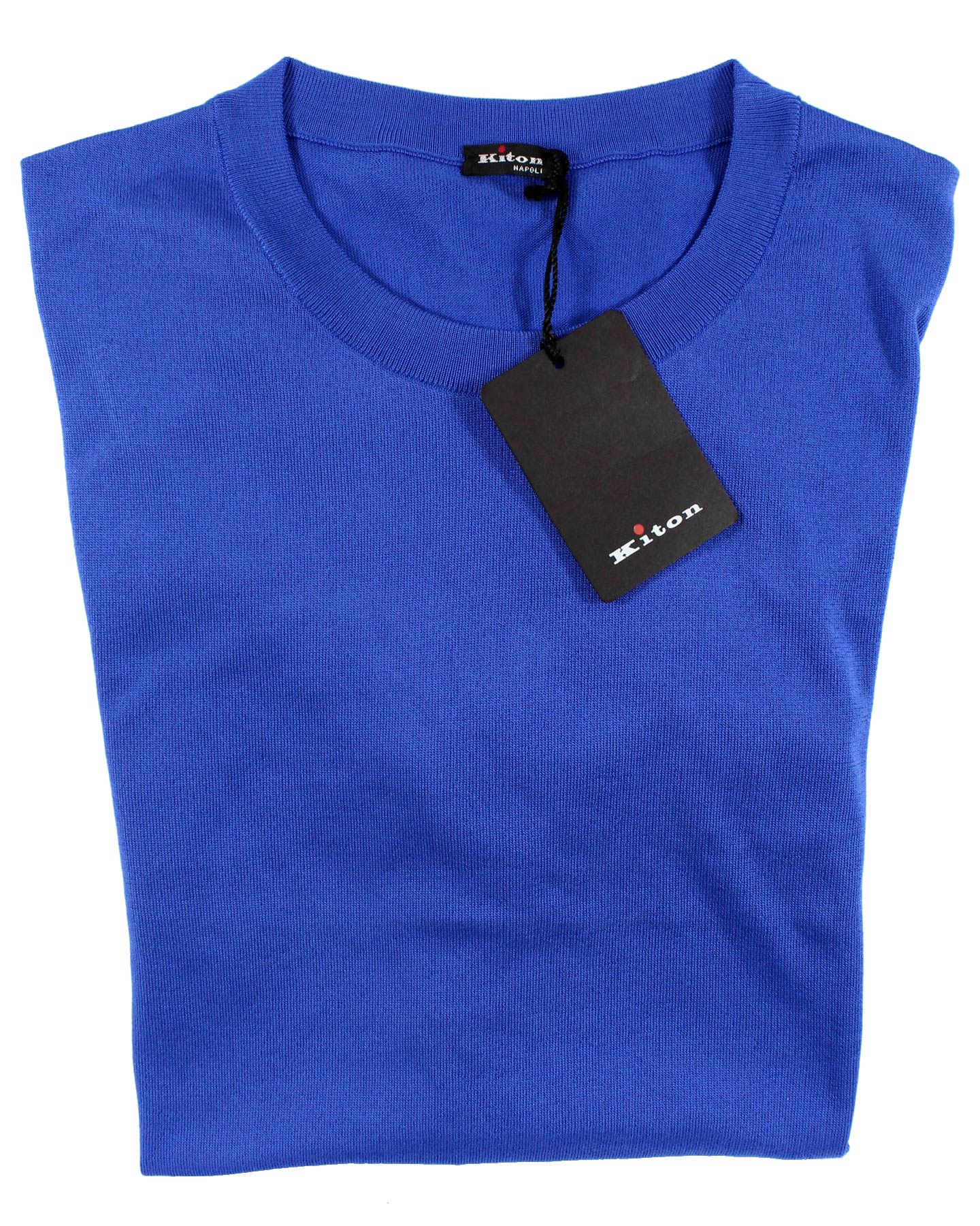 Kiton Short Sleeve Silk Sweater Royal Blue 