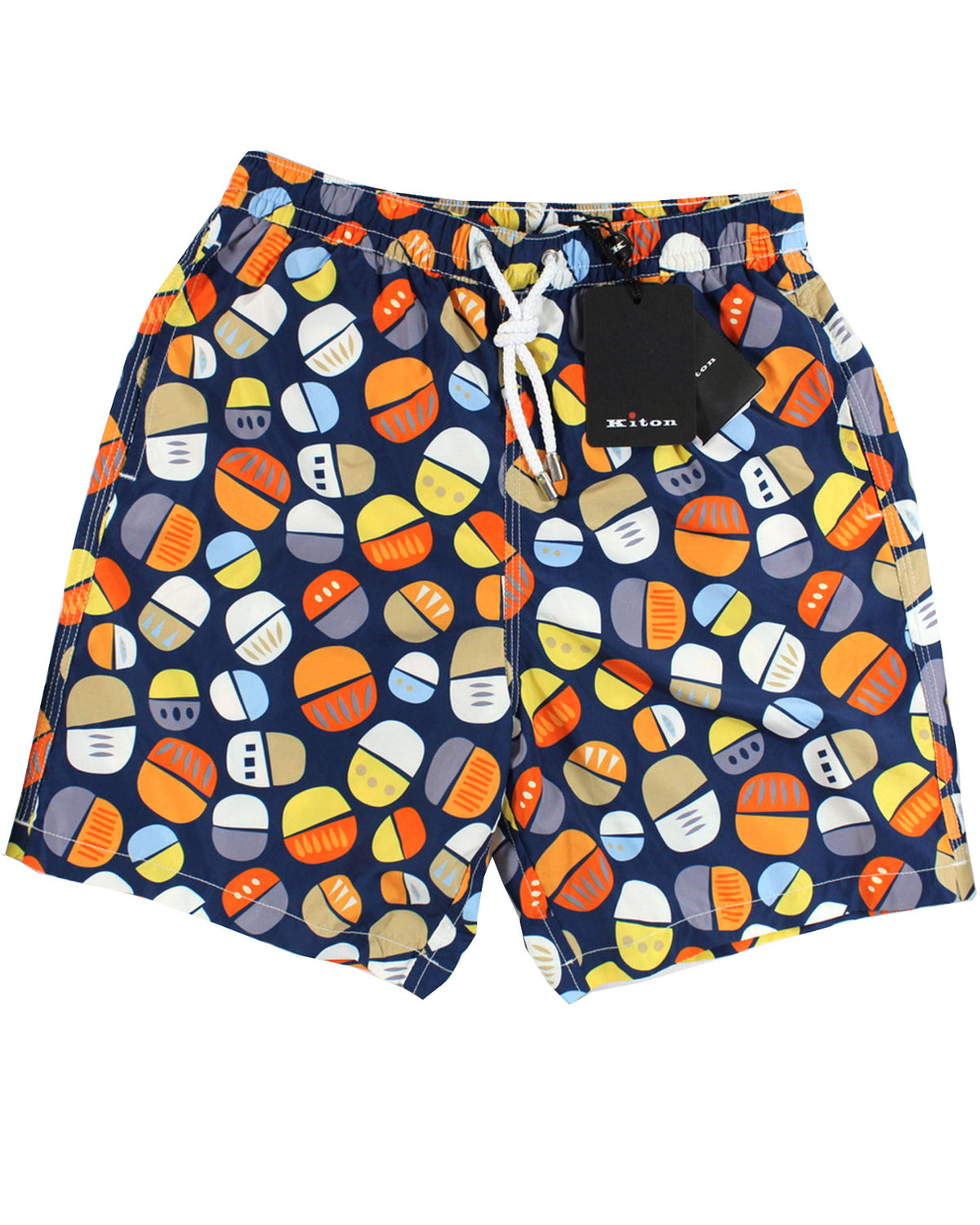 Kiton Youth Swim Shorts 10 Navy Multi Colored Novelty