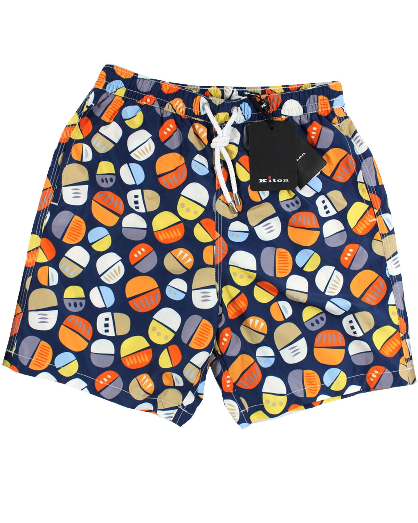 Kiton Youth Swim Shorts 10 Navy Multi Colored Novelty