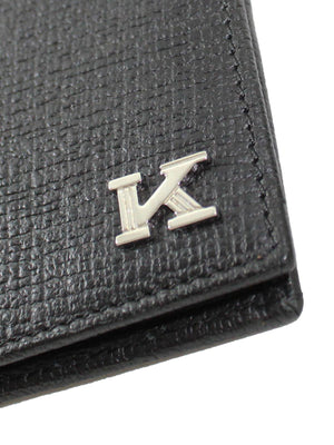Kiton Wallet - Black Leather Men Wallet