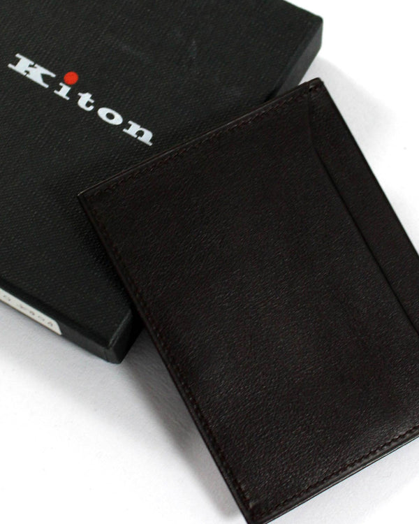 Kiton Wallet - Burgundy Leather Men Wallet/ Credit Card Holder Sale