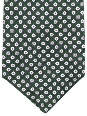 Kiton Tie Green Geometric - Sevenfold Necktie