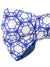 Le Noeud Papillon Silk Bow Tie White Blue Geometric Floral - Self Tie