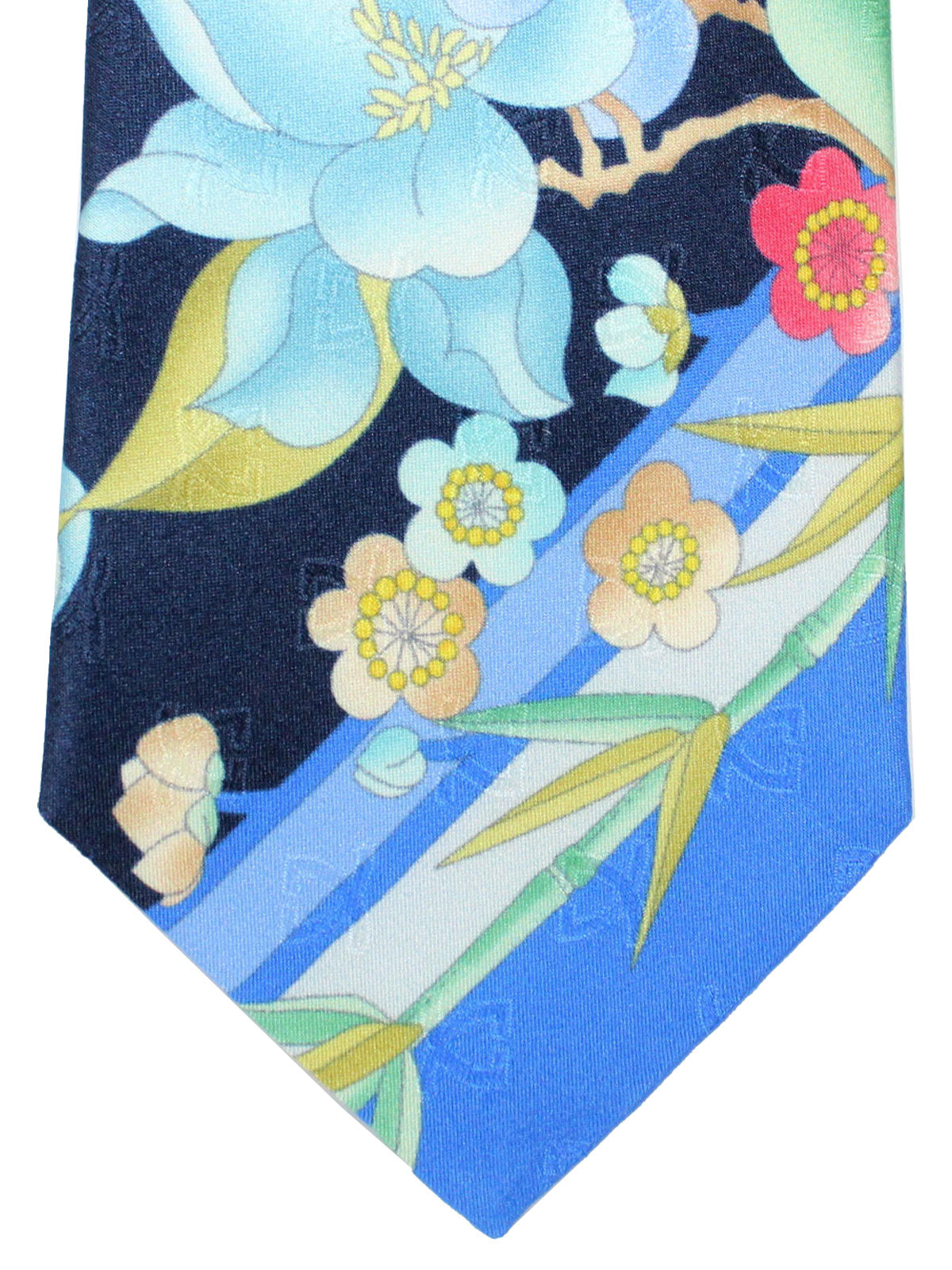 Leonard Paris Tie Navy Blue Floral - Spring / Summer 2020 Collection