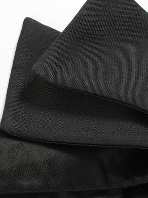 Silk Black Bow Tie Barathea Weave 