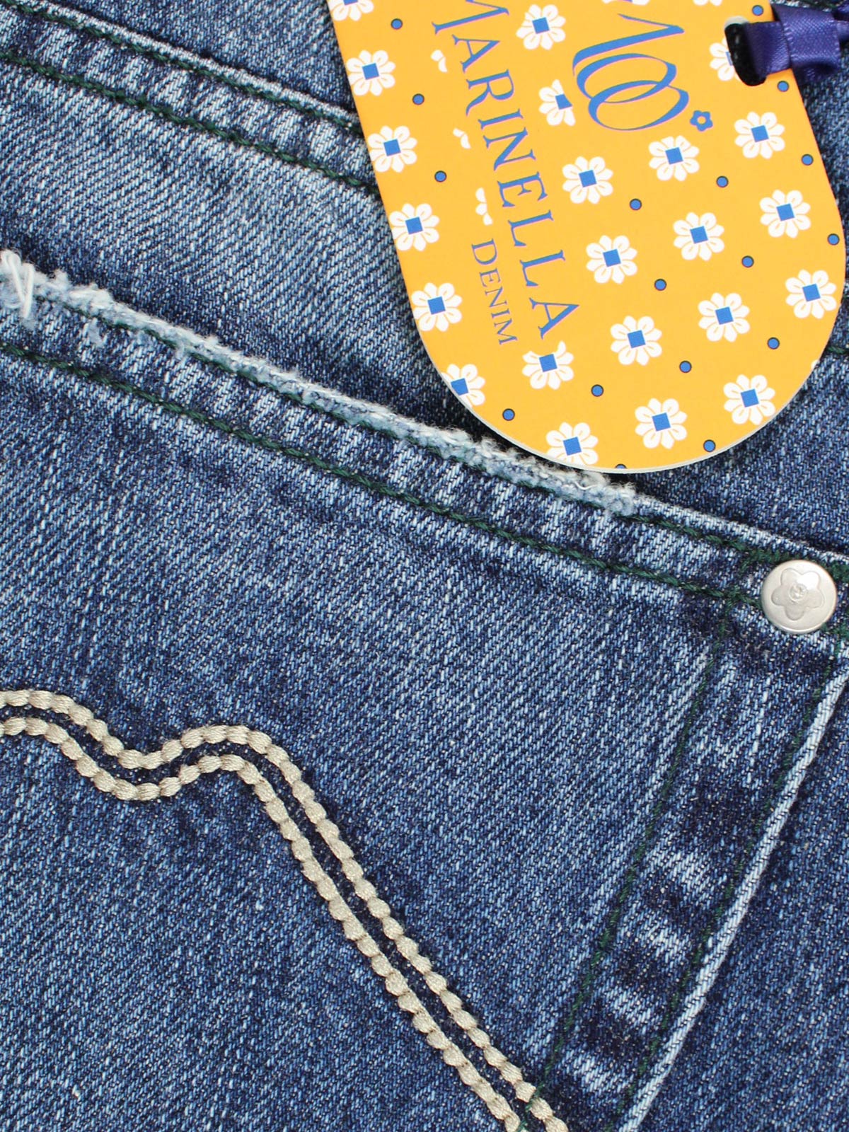 Marinella Denim Jeans Vintage Button Fly Slim Fit
