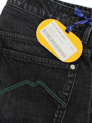 E. Marinella Jeans Black Hand Made Denim Jeans 34 Milano Zip Fly SALE