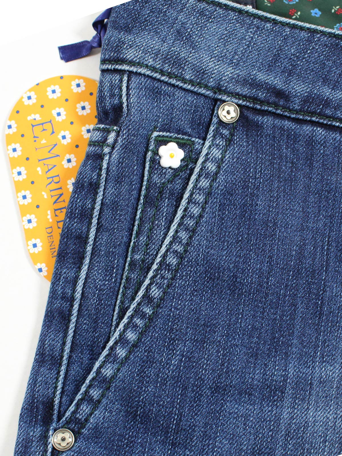 E. Marinella Jeans Dark Blue Slant Pocket Button Fly 35 Slim Fit SALE - Tie  Deals