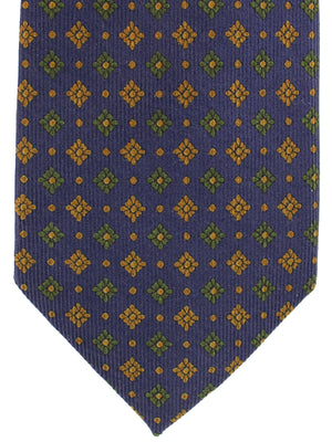 E. Marinella Silk Tie Purple Green Geometric