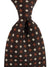 E. Marinella Tie Dark Brown Geometric Design - Wide Necktie