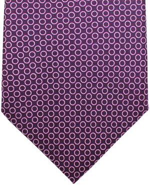 E. Marinella Silk Tie Classic Purple Circles