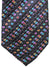 Vitaliano Pancaldi PLEATED SILK Tie Black Multicolored Geometric Design Hand Made In Italy