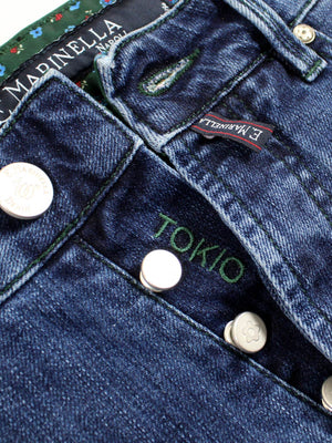 Hand Made Denim Jeans Button Fly
