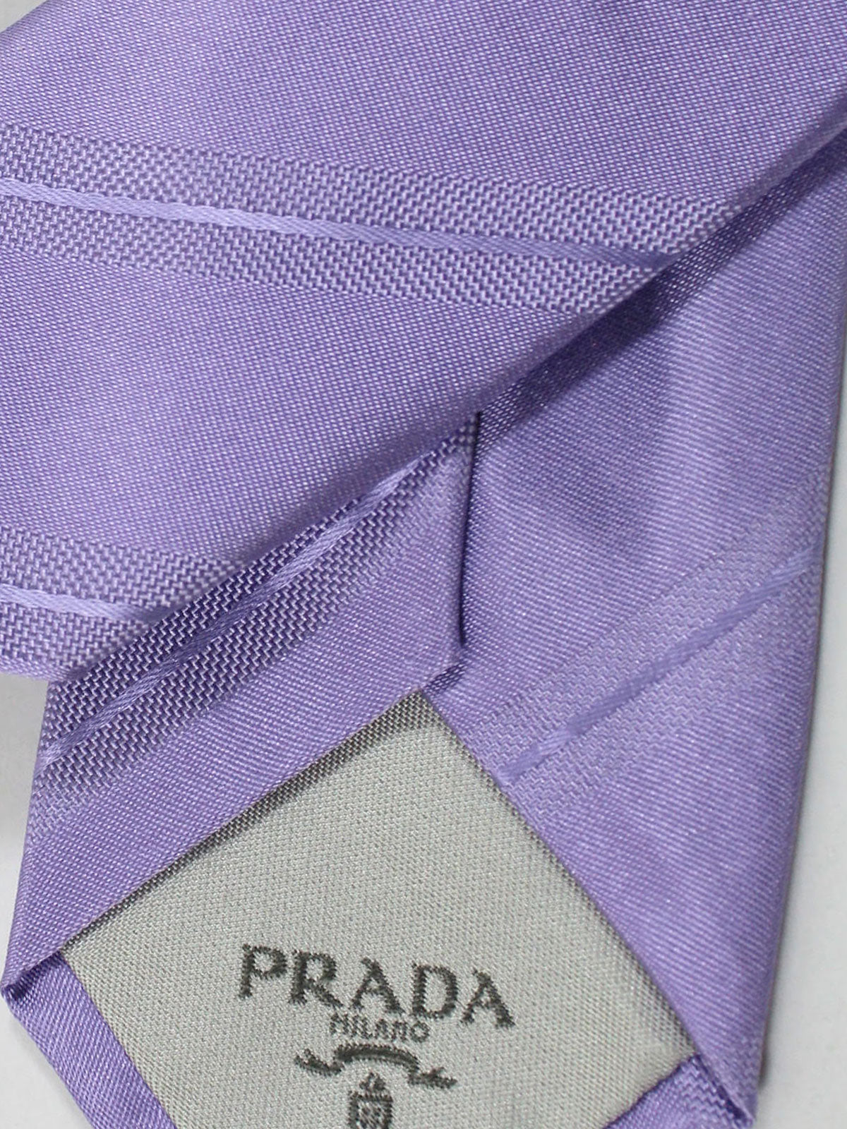 Prada Tie Lilac Stripes Design - Skinny Necktie